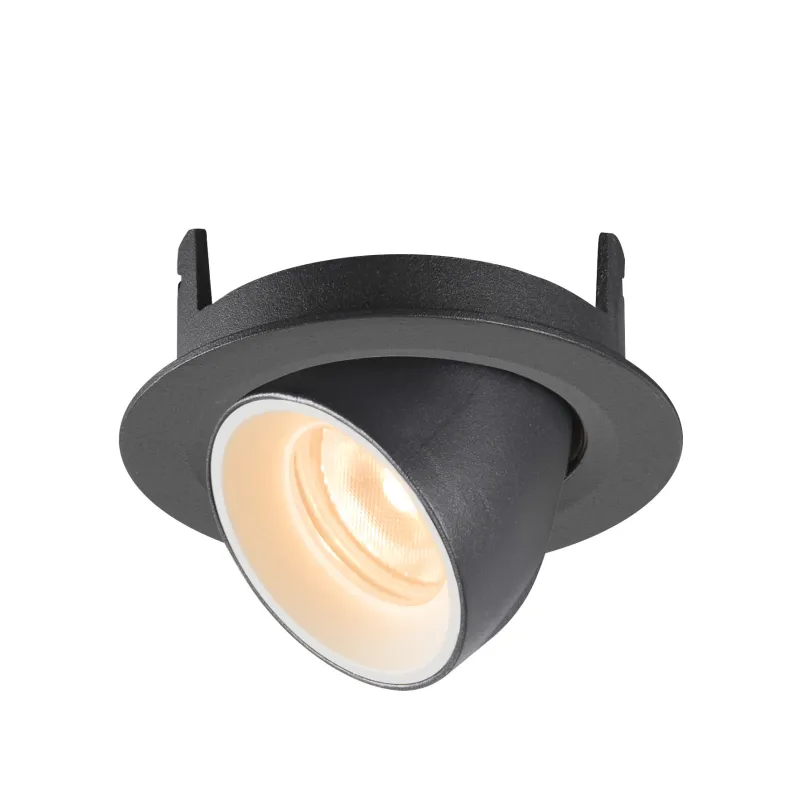 NUMINOS® GIMBLE XS, encastré de plafond intérieur, 55 deg , noir/blanc, LED, 7W, 2700K