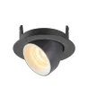 NUMINOS® GIMBLE XS, encastré de plafond intérieur, 55 deg , noir/blanc, LED, 7W, 3000K