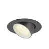 NUMINOS® GIMBLE XS, encastré de plafond intérieur, 55 deg , noir/blanc, LED, 7W, 4000K