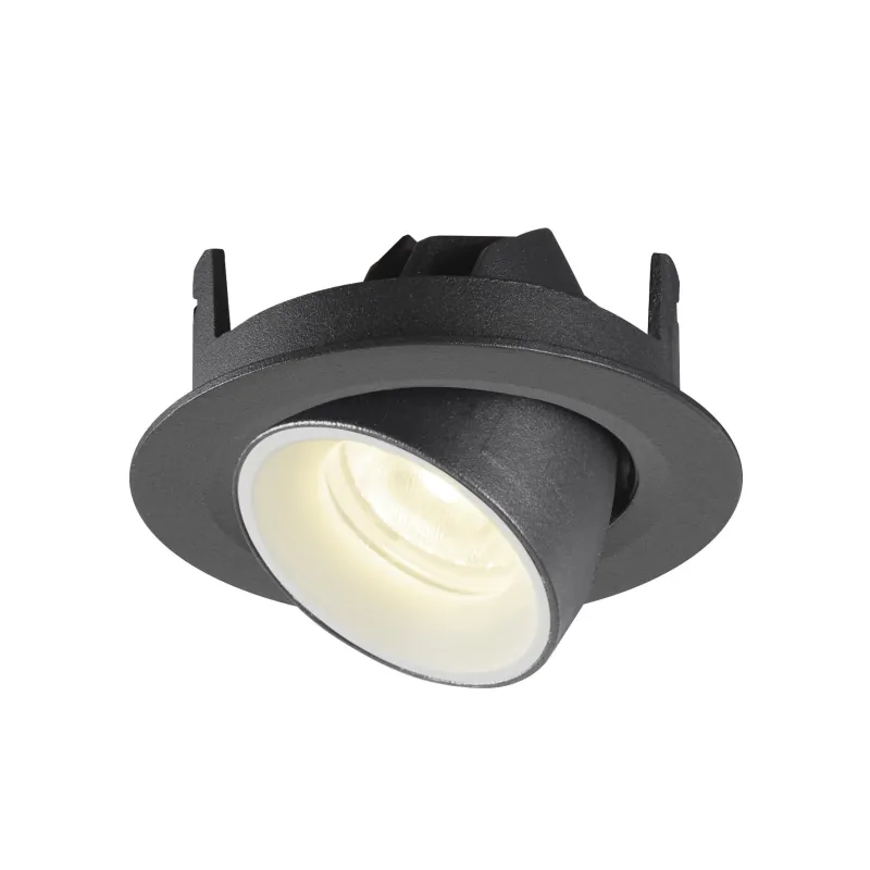 NUMINOS® GIMBLE XS, encastré de plafond intérieur, 55 deg , noir/blanc, LED, 7W, 4000K