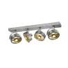 KALU, applique et plafonnier intérieur, quad, alu brossé, GU10/QPAR111, 4x 75W max
