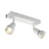 PURI, applique et plafonnier intérieur, double, blanc mat, GU10/QPAR51, 2x 50W max