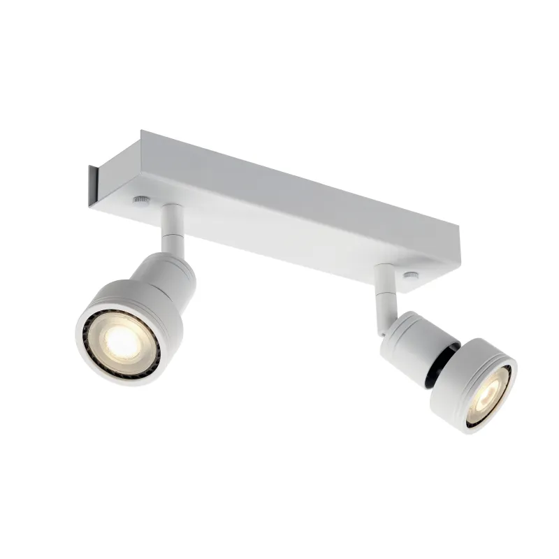PURI, applique et plafonnier intérieur, double, blanc mat, GU10/QPAR51, 2x 50W max