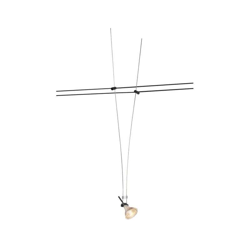 ASMARA, spot pour câble tendu T.B.T. TENSEO intérieur, noir, GX5.3/QR-C51, 35W max