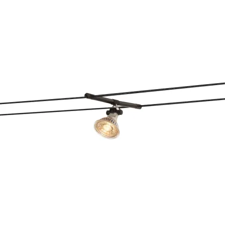 COSMIC, spot pour câble tendu T.B.T. TENSEO intérieur, noir, GX5.3/QR-C51, 35W max