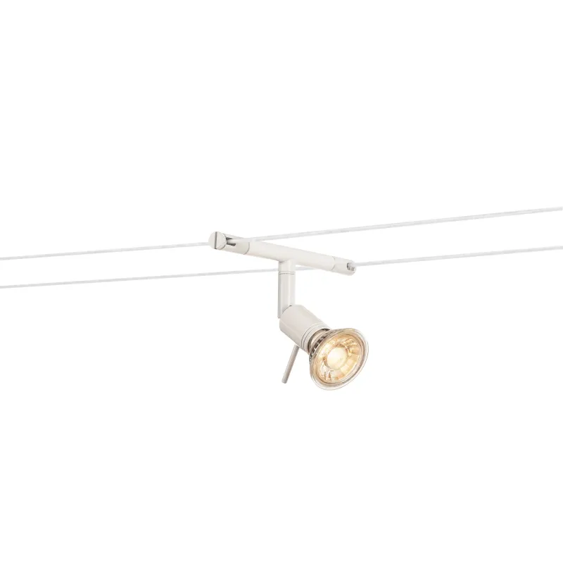 SYROS, spot pour câble tendu T.B.T. TENSEO intérieur, blanc, GX5.3/QR-C51, 50W max