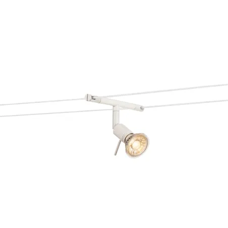 SYROS, spot pour câble tendu T.B.T. TENSEO intérieur, blanc, GX5.3/QR-C51, 50W max