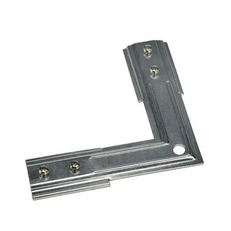 Renfort mécanique d'angle, pour rail 1 allumage à encastrer, intérieur, nickel mat