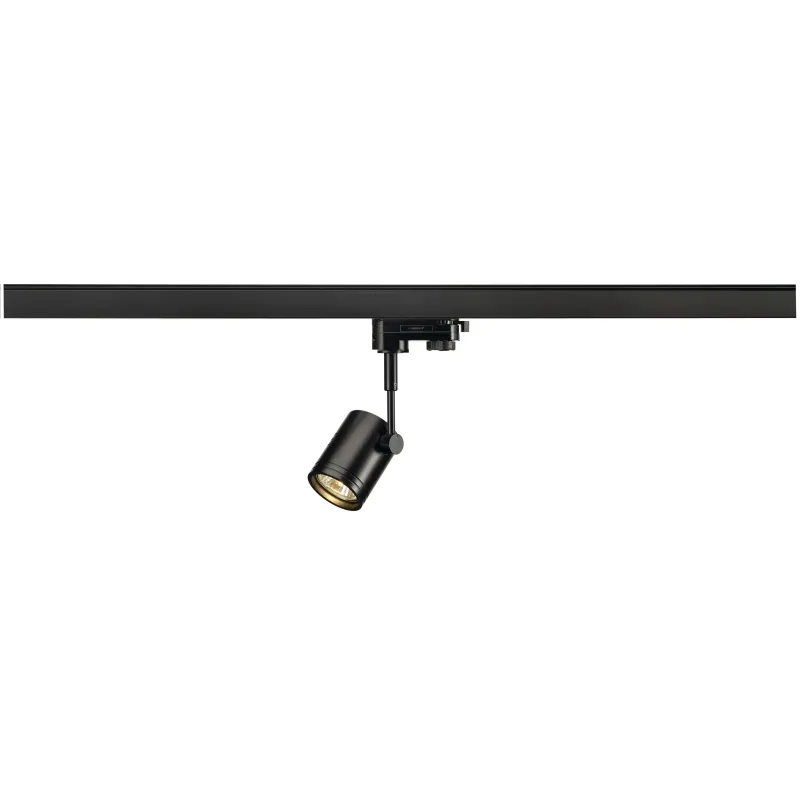 BIMA, spot pour rail 3 allumages intérieur, simple, noir mat, GU10/QPAR51, 50W max