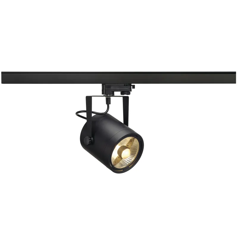 EURO SPOT TRACK, spot pour rail 3 allumages intérieur, noir, GU10/QPAR111, 75W max