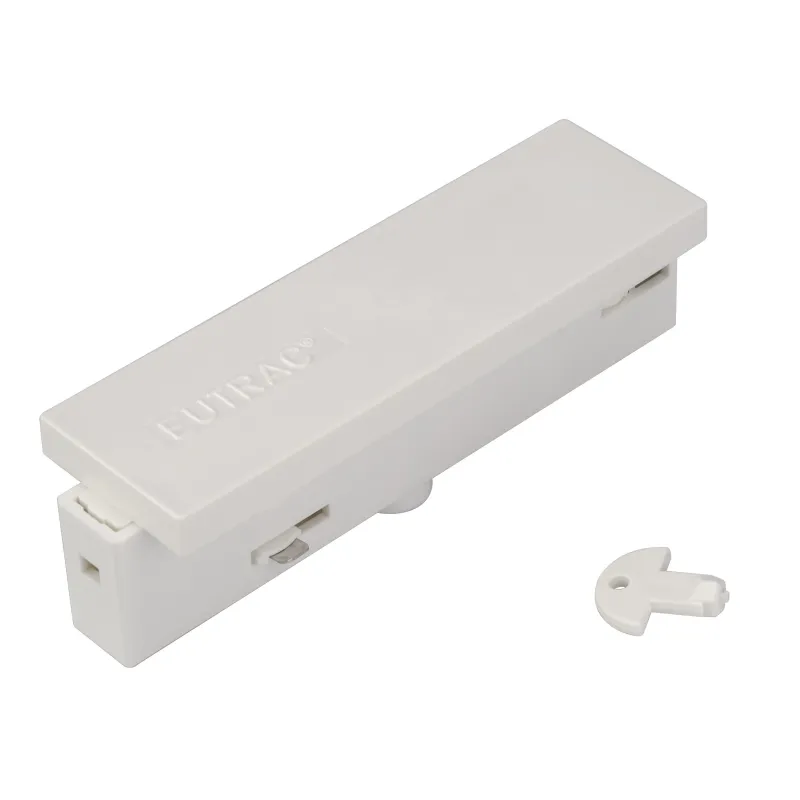 EUTRAC®, alimentation centrale, intérieur, pour rail 3 allumages en saillie, blanc