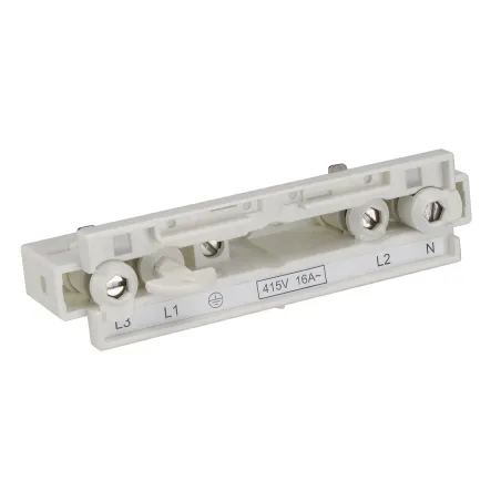 EUTRAC®, alimentation centrale, intérieur, pour rail 3 allumages en saillie, blanc