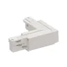 EUTRAC®, connecteur 90 deg , terre extérieure, pour rail 3 allumages en saillie, blanc