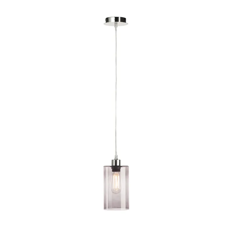 FENDA, abat-jour, intérieur, rond, Ø 12,5 cm, brun, verre fumé, 40W max, en verre