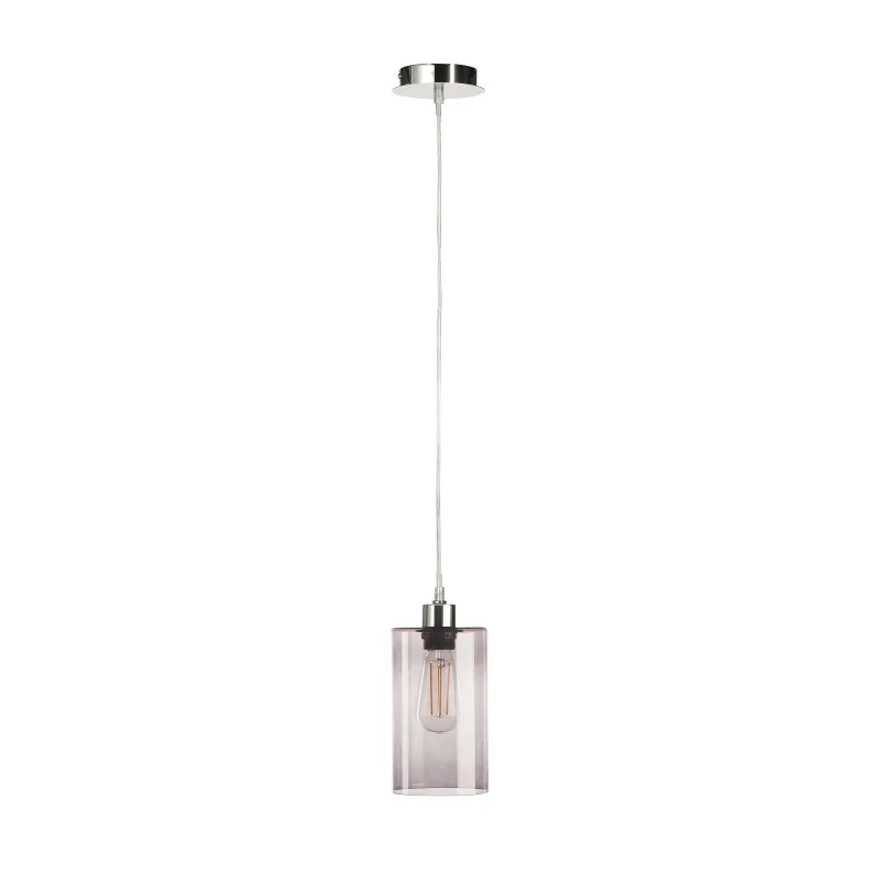 FENDA, abat-jour, intérieur, rond, Ø 12,5 cm, brun, verre fumé, 40W max, en verre