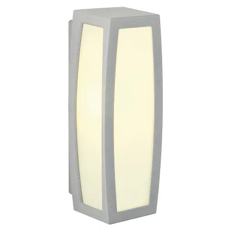 MERIDIAN BOX, applique extérieure, diffuseur opalescent, gris, E27, 25W max, IP54