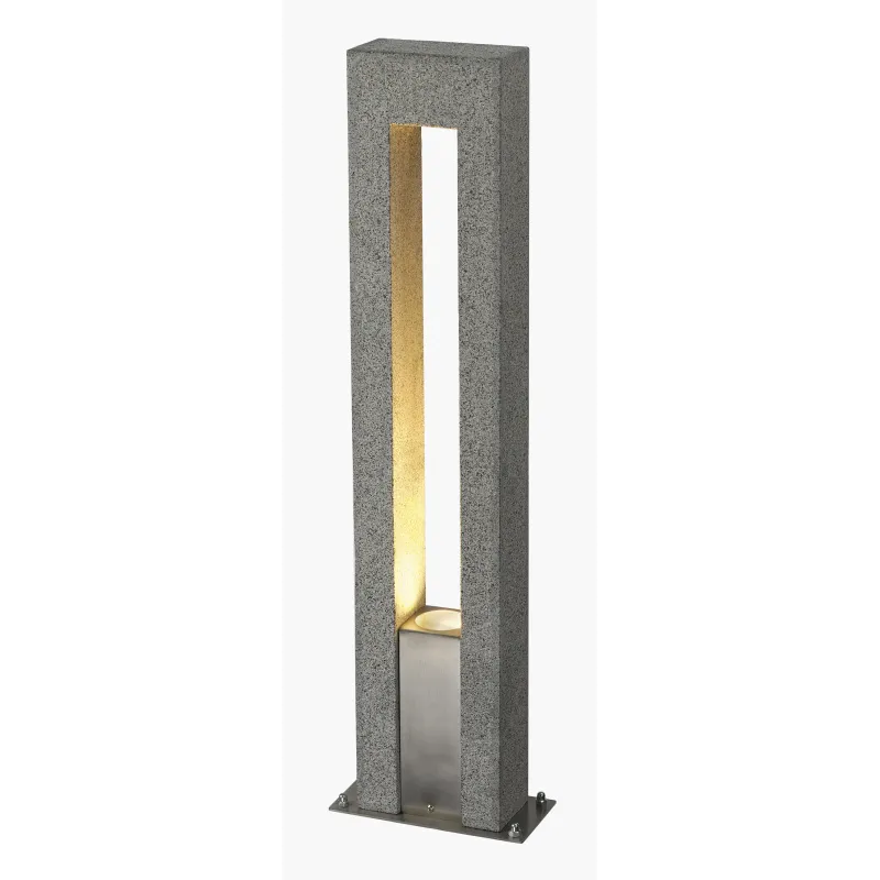 ARROCK ARC, borne extérieure, gris, GU10/QPAR51, 35W max, IP44, granite, inox 304