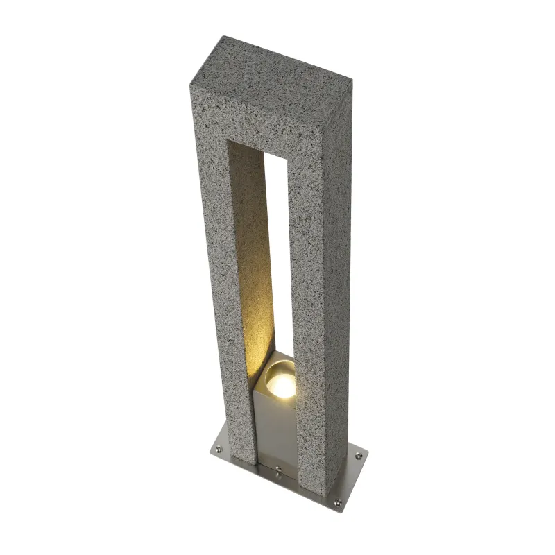 ARROCK ARC, borne extérieure, gris, GU10/QPAR51, 35W max, IP44, granite, inox 304