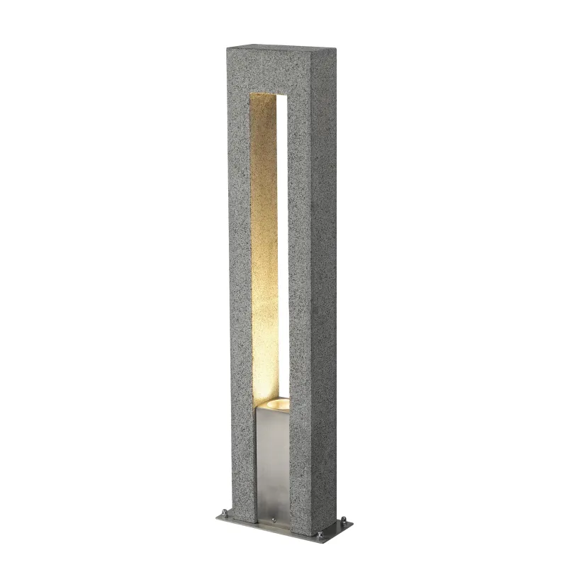 ARROCK ARC, borne extérieure, gris, GU10/QPAR51, 35W max, IP44, granite, inox 304