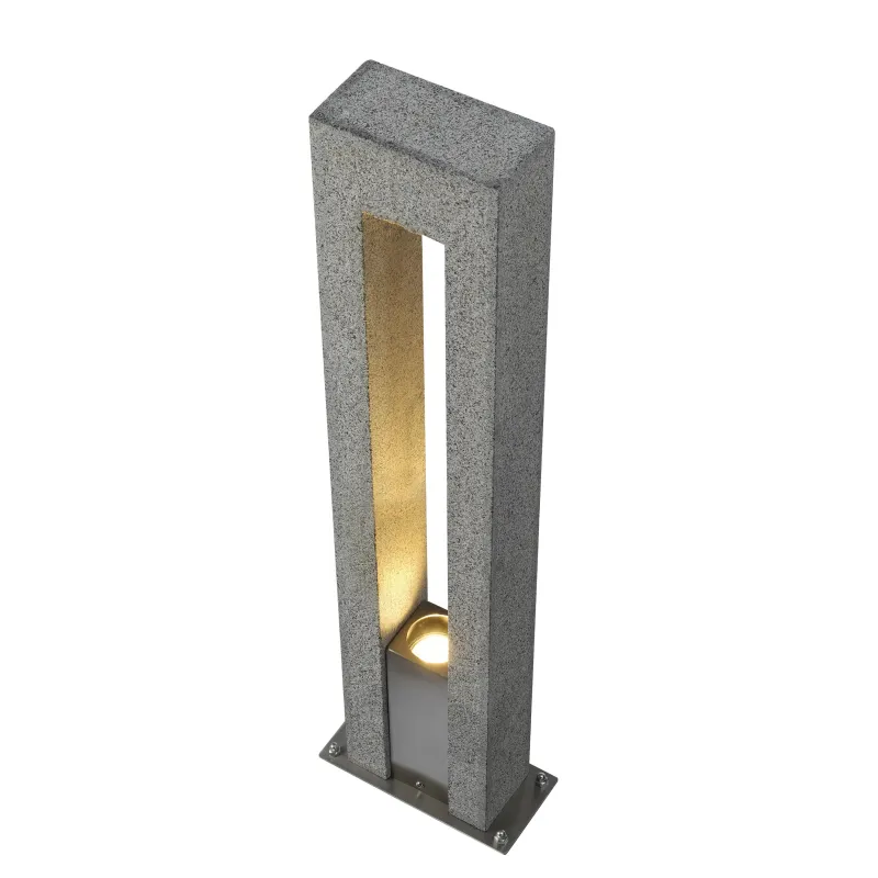ARROCK ARC, borne extérieure, gris, GU10/QPAR51, 35W max, IP44, granite, inox 304