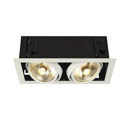 KADUX, encastré de plafond intérieur, double, blanc mat, GU10/QPAR111, 2x 75W max