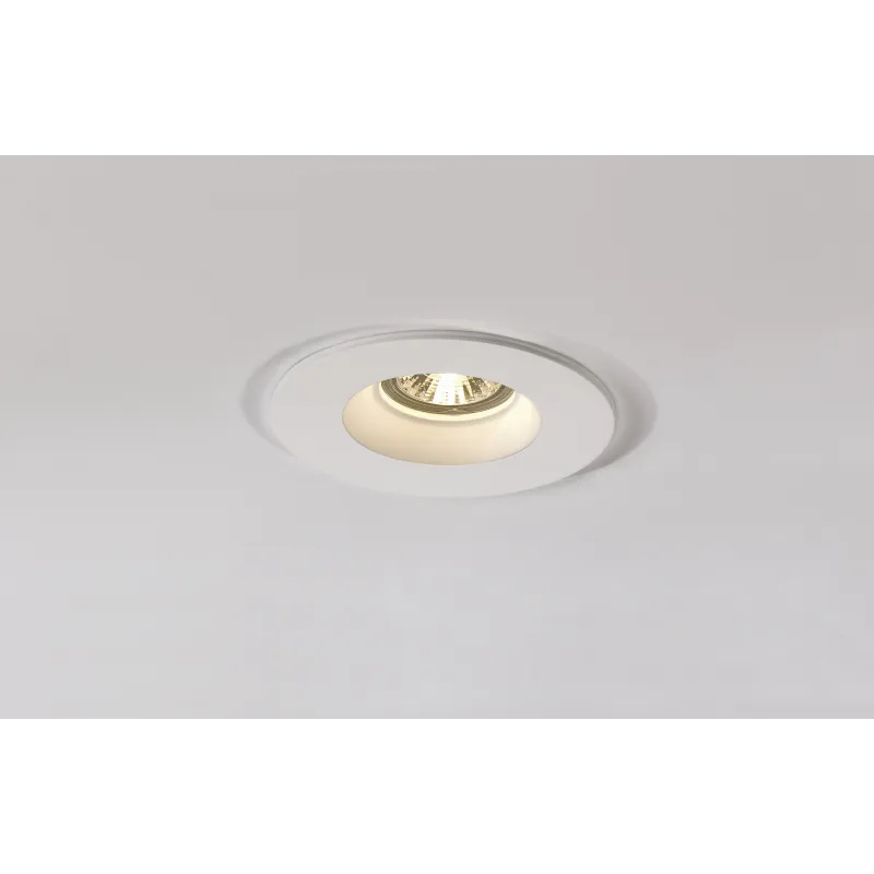 PLASTRA, encastré de plafond intérieur, rond, blanc, GU10/QPAR51, 35W max, plâtre