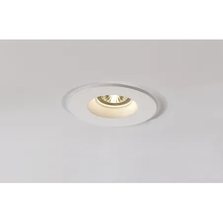 PLASTRA, encastré de plafond intérieur, rond, blanc, GU10/QPAR51, 35W max, plâtre