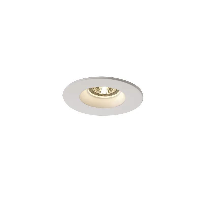 PLASTRA, encastré de plafond intérieur, rond, blanc, GU10/QPAR51, 35W max, plâtre