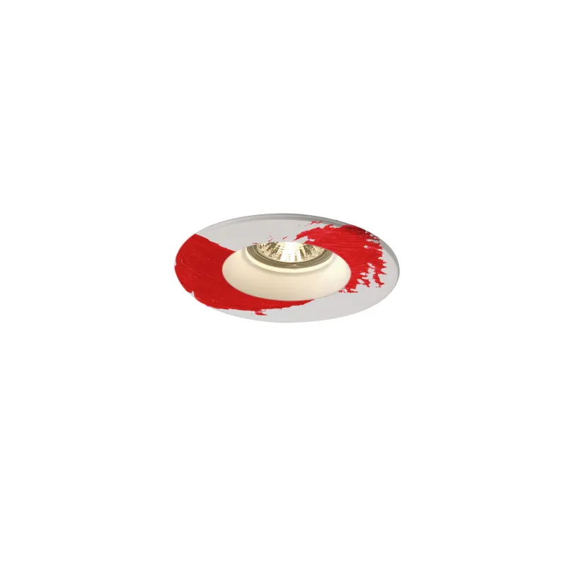 PLASTRA, encastré de plafond intérieur, rond, blanc, GU10/QPAR51, 35W max, plâtre