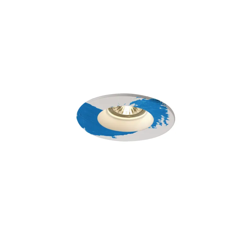PLASTRA, encastré de plafond intérieur, rond, blanc, GU10/QPAR51, 35W max, plâtre
