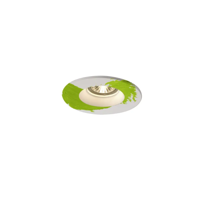 PLASTRA, encastré de plafond intérieur, rond, blanc, GU10/QPAR51, 35W max, plâtre