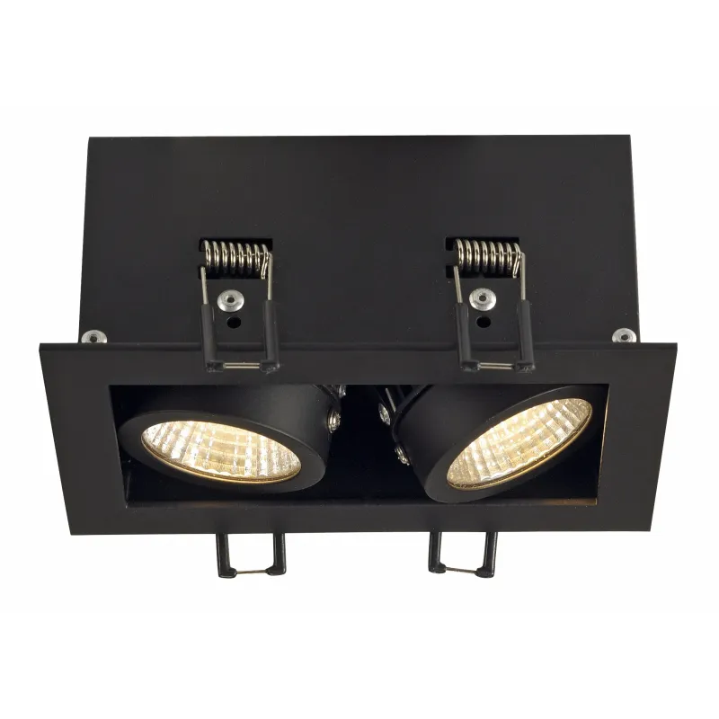 KADUX, encastré de plafond intérieur, double, noir mat, LED, 14W, 3000K, variable