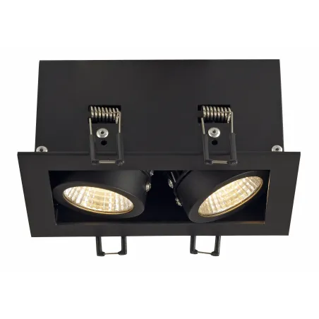 KADUX, encastré de plafond intérieur, double, noir mat, LED, 14W, 3000K, variable