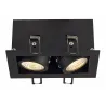 KADUX, encastré de plafond intérieur, double, noir mat, LED, 14W, 3000K, variable