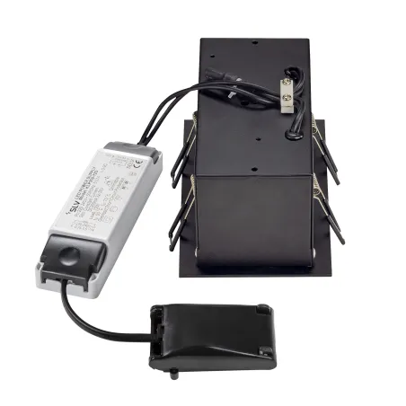 KADUX, encastré de plafond intérieur, double, noir mat, LED, 14W, 3000K, variable