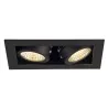 KADUX, encastré de plafond intérieur, double, noir mat, LED, 14W, 3000K, variable