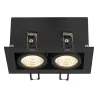 KADUX, encastré de plafond intérieur, double, noir mat, LED, 14W, 3000K, variable