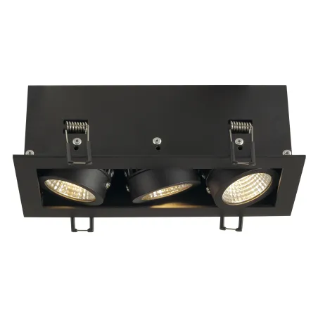 KADUX, encastré de plafond intérieur, triple, noir mat, LED, 20W, 3000K, variable