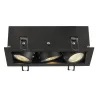 KADUX, encastré de plafond intérieur, triple, noir mat, LED, 20W, 3000K, variable