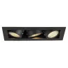 KADUX, encastré de plafond intérieur, triple, noir mat, LED, 20W, 3000K, variable