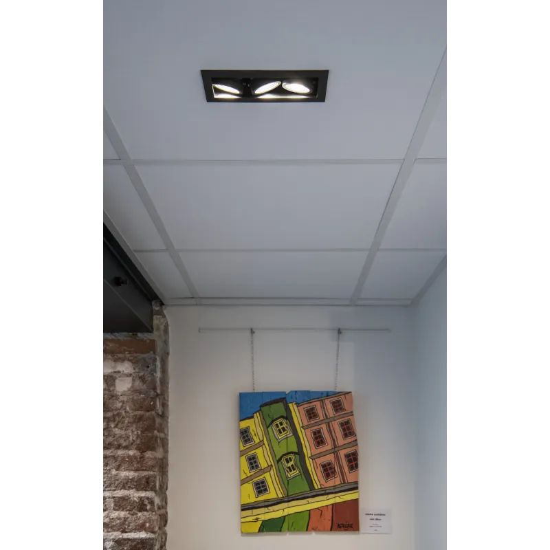 KADUX, encastré de plafond intérieur, triple, noir mat, LED, 20W, 3000K, variable