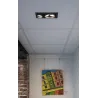 KADUX, encastré de plafond intérieur, triple, noir mat, LED, 20W, 3000K, variable