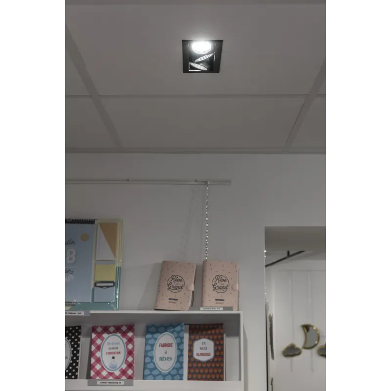KADUX, encastré de plafond intérieur, triple, noir mat, LED, 20W, 3000K, variable