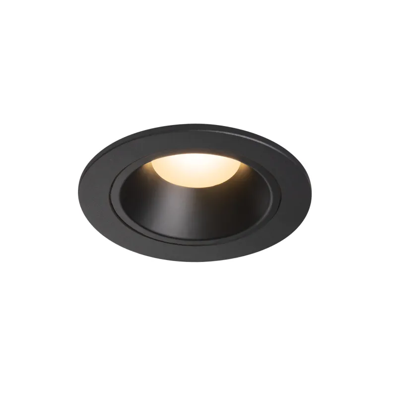 NUMINOS® S, encastré de plafond intérieur, 55 deg , noir, LED, 8,6W, 3000K, IP20/IP44