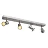 ASTO, applique et plafonnier intérieur, quad, alu brossé, GU10/QPAR51, 4x 75W max