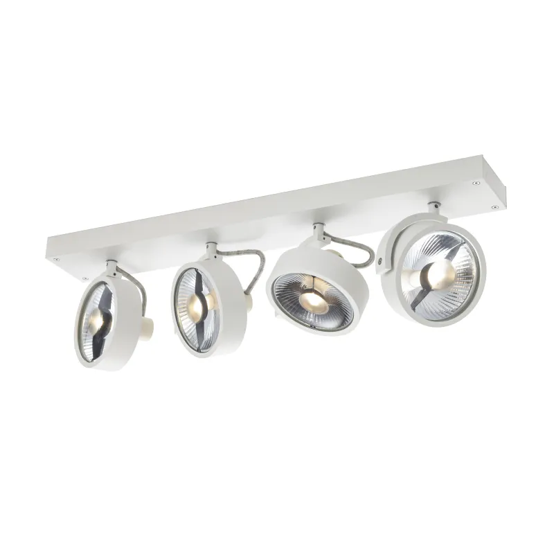KALU, applique et plafonnier intérieur, quad, blanc mat, GU10/QPAR111, 4x 75W max