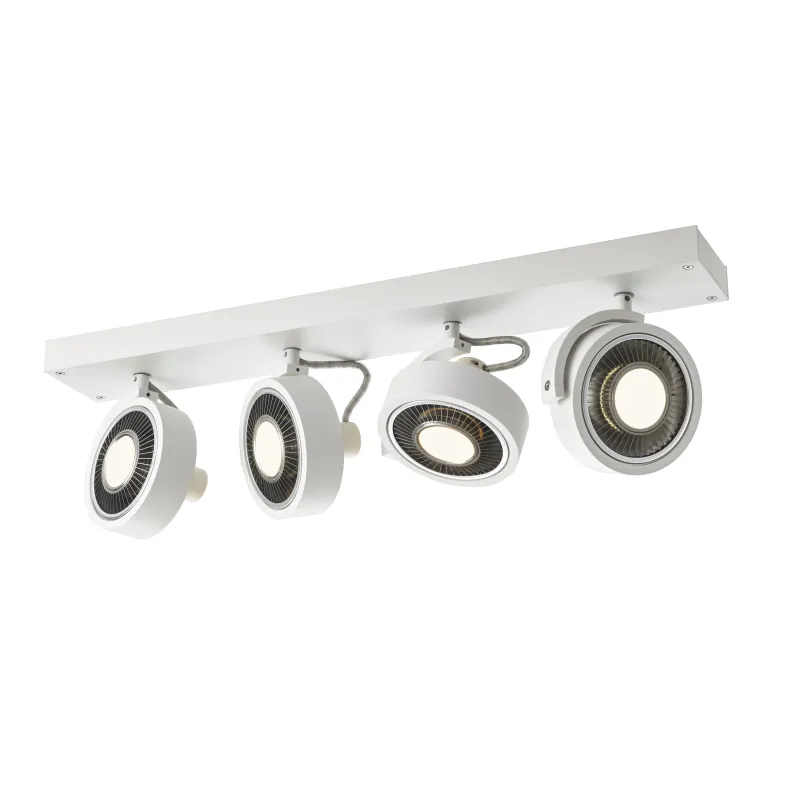KALU, applique et plafonnier intérieur, quad, blanc mat, GU10/QPAR111, 4x 75W max