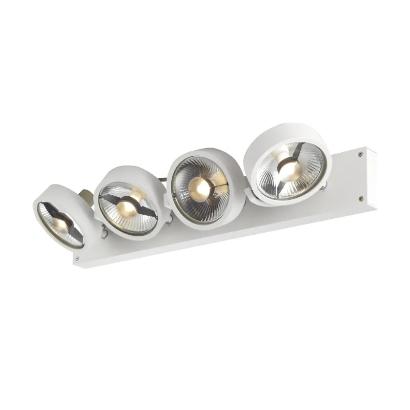 KALU, applique et plafonnier intérieur, quad, blanc mat, GU10/QPAR111, 4x 75W max