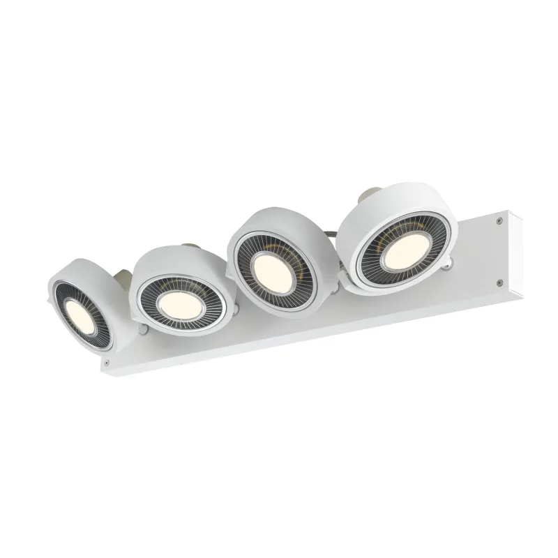 KALU, applique et plafonnier intérieur, quad, blanc mat, GU10/QPAR111, 4x 75W max