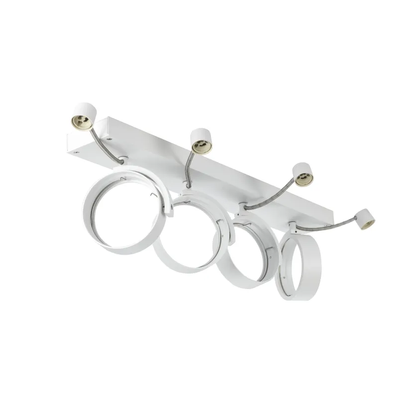 KALU, applique et plafonnier intérieur, quad, blanc mat, GU10/QPAR111, 4x 75W max